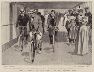 Sporty lekkoatletyczne na transatlantyku, wyścig rowerowy